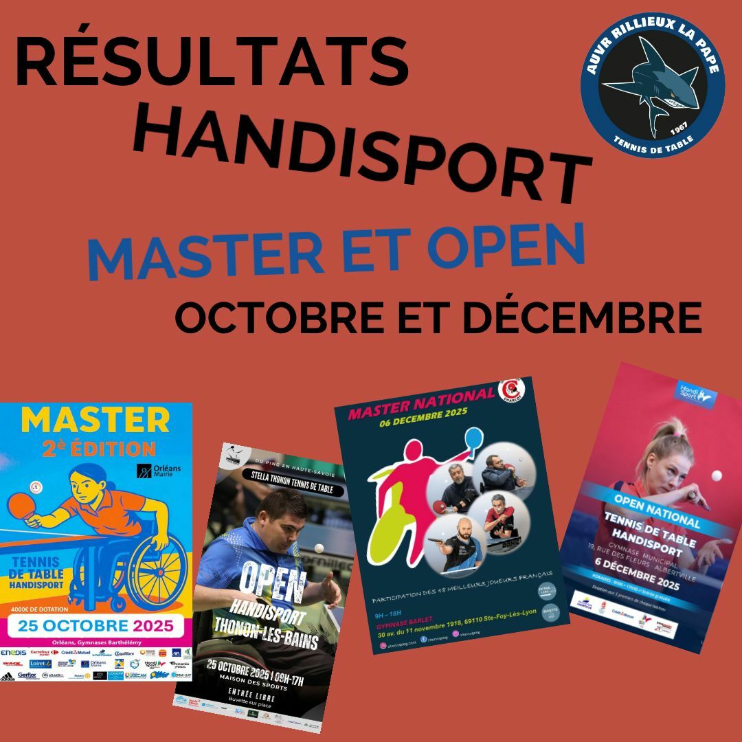 RESULTATS HANDISPORT - MASTER ET OPEN