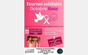 Tournoi solidaire - Octobre Rose