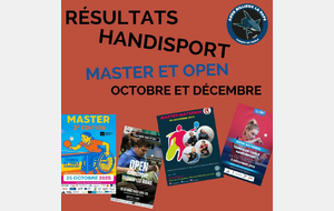 RESULTATS HANDISPORT - MASTER ET OPEN