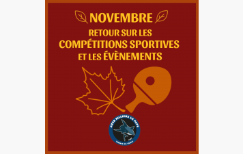 NOUVELLES DU CLUB DU MOIS DE NOVEMBRE